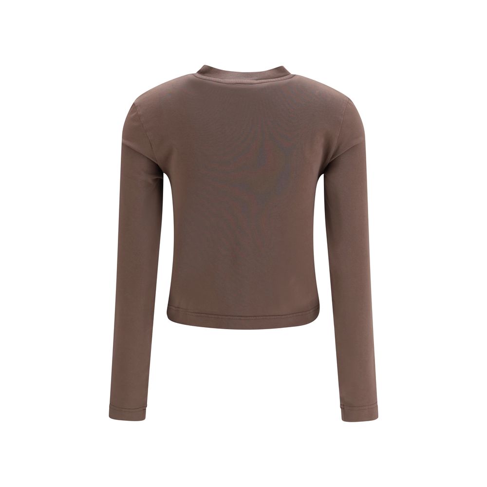 Jacquemus Braunes Baumwoll-Langarmshirt