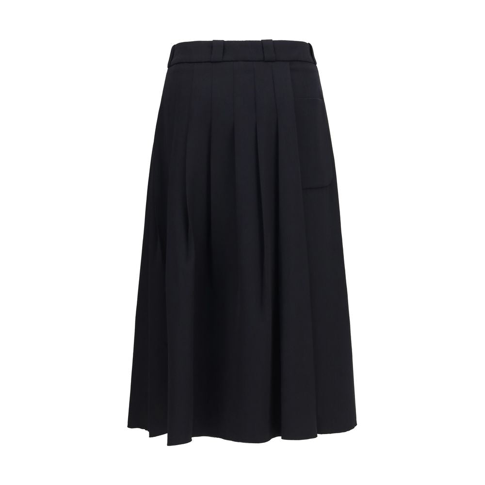 Our Legacy Schwarzer Oves Aries Wollrock Midi