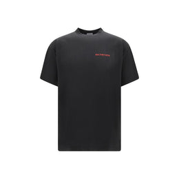 Balenciaga Schwarzes Baumwoll-T-Shirt