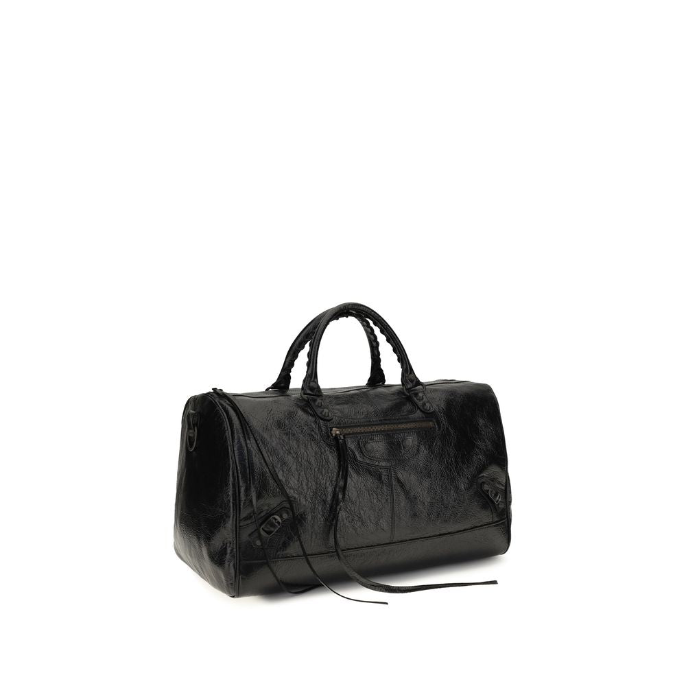 Balenciaga Schwarze Lammleder Schultertasche Ovis Aries