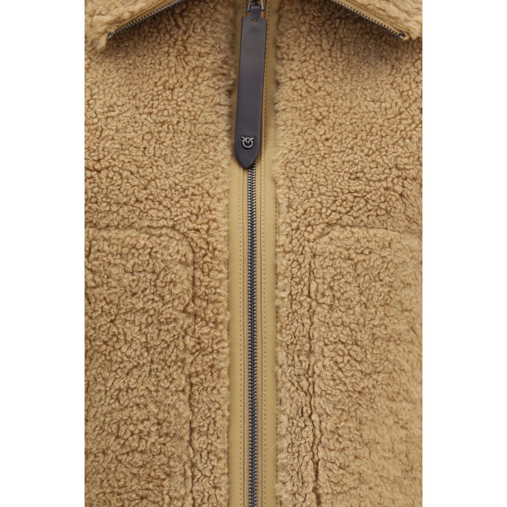 PINKO Beige Polyester Shell Jacke