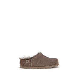 UGG Braune Nubukleder-Clogs