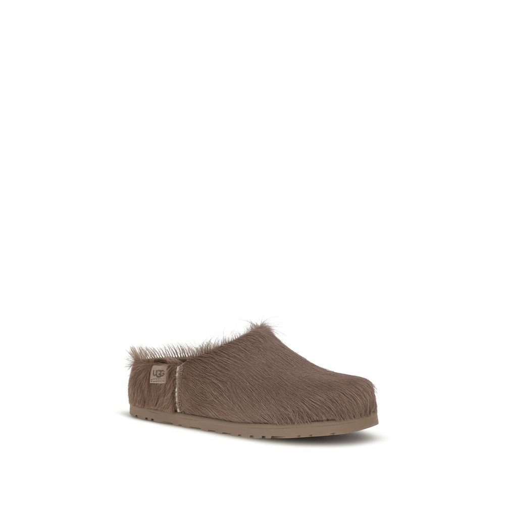 UGG Braune Nubukleder-Clogs