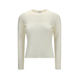 Max Mara Weißes Sweatshirt aus Wolle Oves Aries