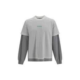 Balenciaga Weißes Langarm-T-Shirt aus Baumwolle
