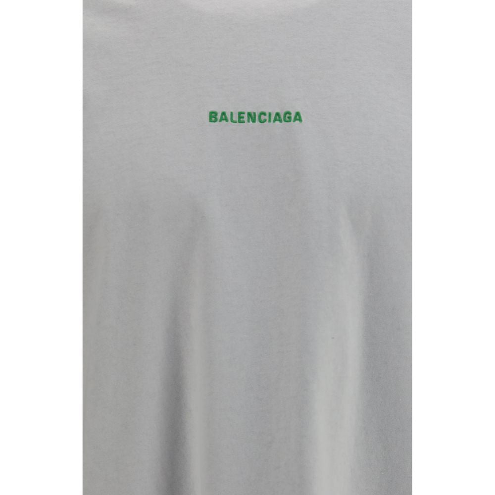 Balenciaga Weißes Langarm-T-Shirt aus Baumwolle