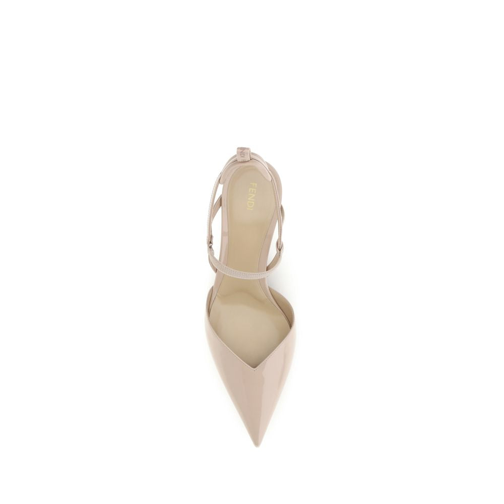 Fendi Beige Kalbsleder Bos Taurus Pumps