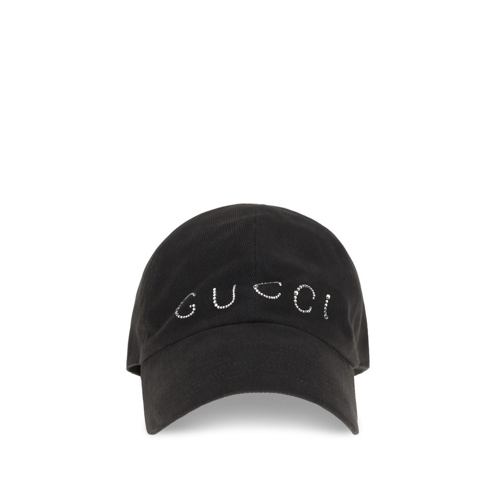 Gucci Schwarze Baumwollkappe (Baseball Cap)