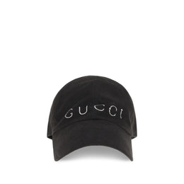 Gucci Schwarze Baumwollkappe (Baseball Cap)