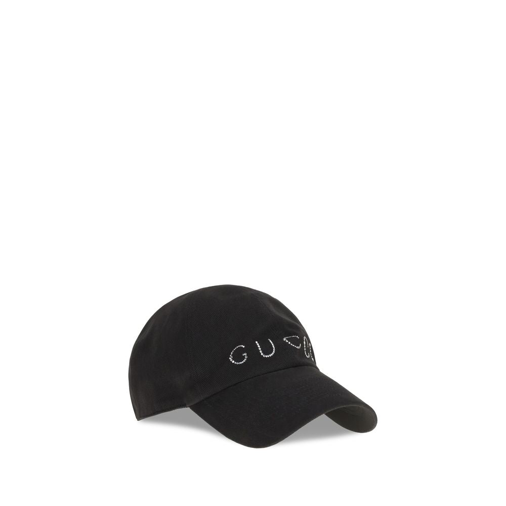 Gucci Schwarze Baumwollkappe (Baseball Cap)