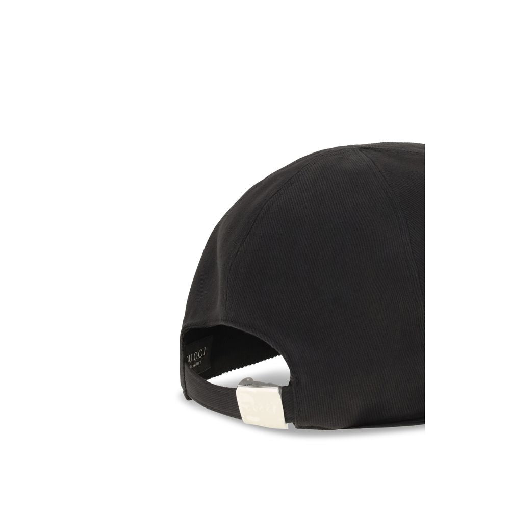 Gucci Schwarze Baumwollkappe (Baseball Cap)