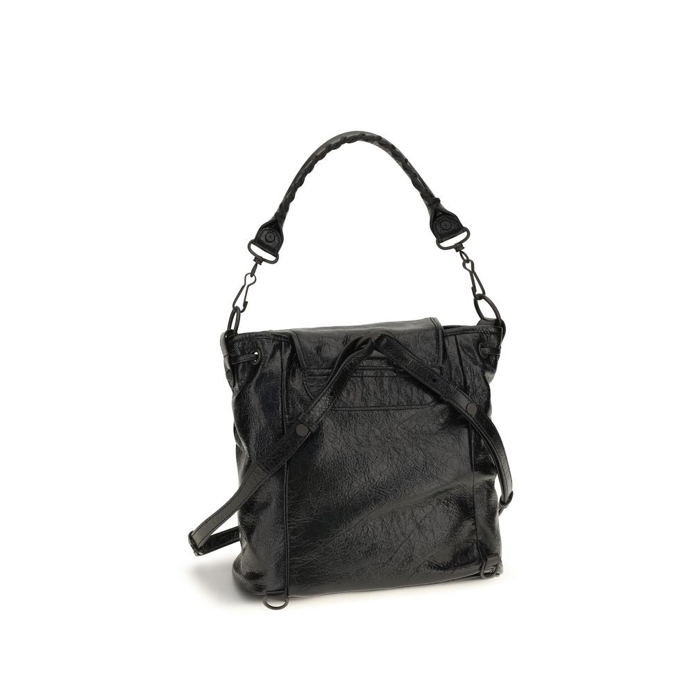 Balenciaga Rucksack aus Lammleder Ovis Aries in Schwarz