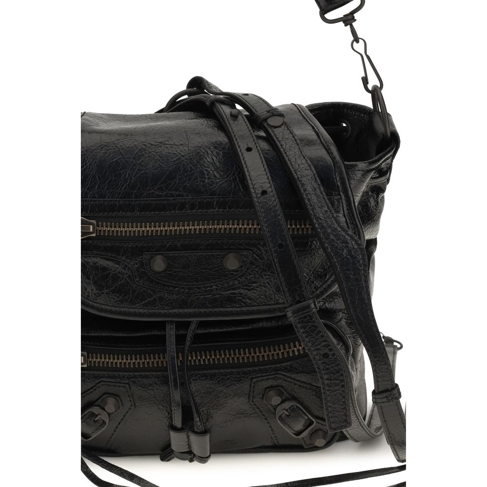Balenciaga Rucksack aus Lammleder Ovis Aries in Schwarz