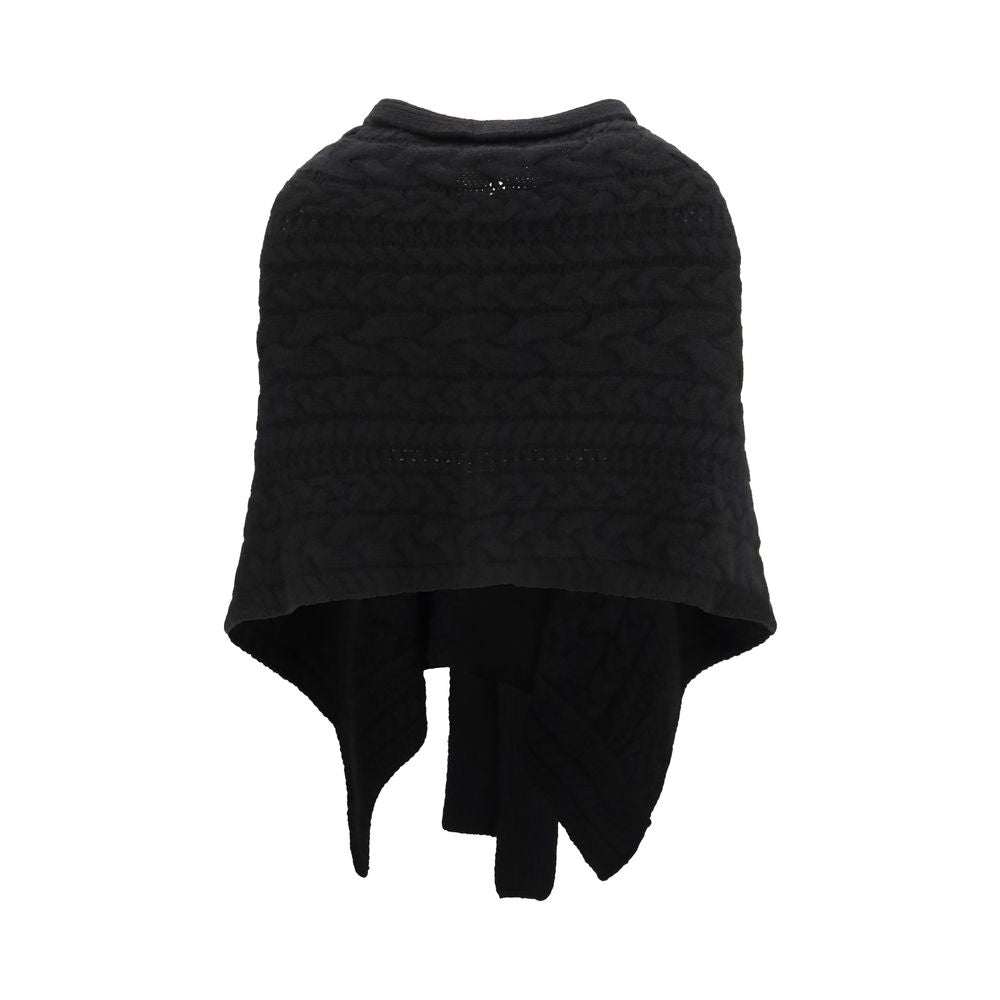 Ermanno Scervino Schwarzer Kaschmir-Mantel