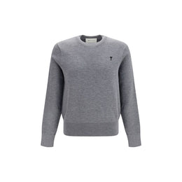 Ami Paris Grauer Oves Aries Wollpullover