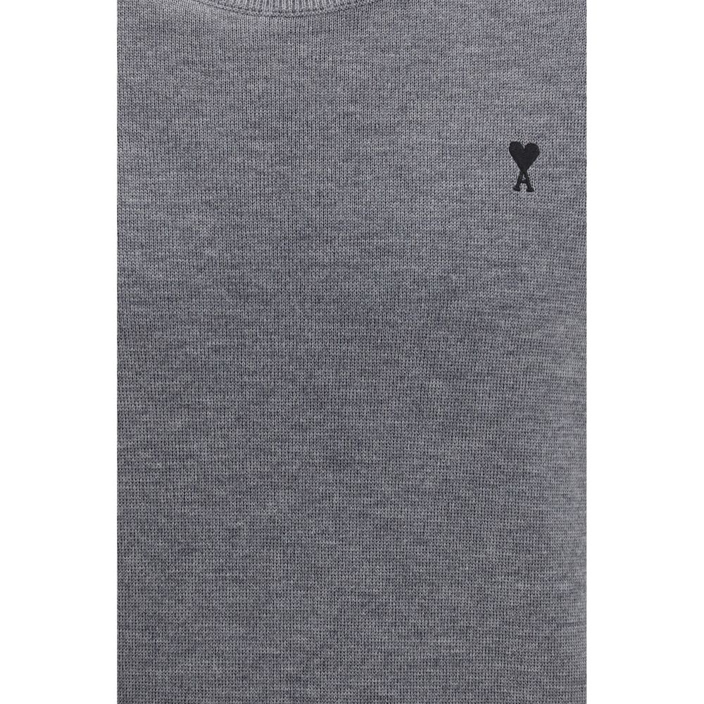 Ami Paris Grauer Oves Aries Wollpullover