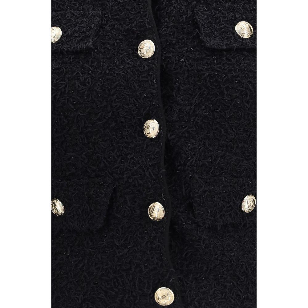 Balmain Schwarze Viskose-Blazerjacke