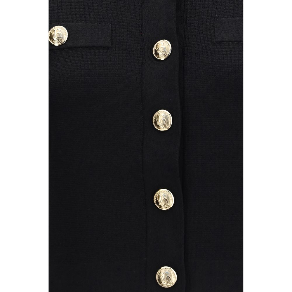 Balmain Schwarzer Cardigan aus Viskose
