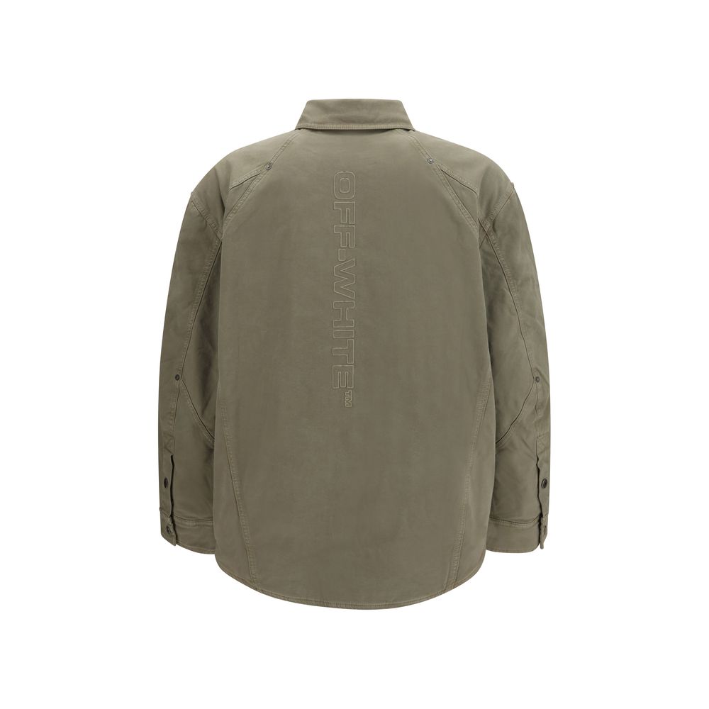Off-White Zweifarbige Baumwoll-Shell-Jacke