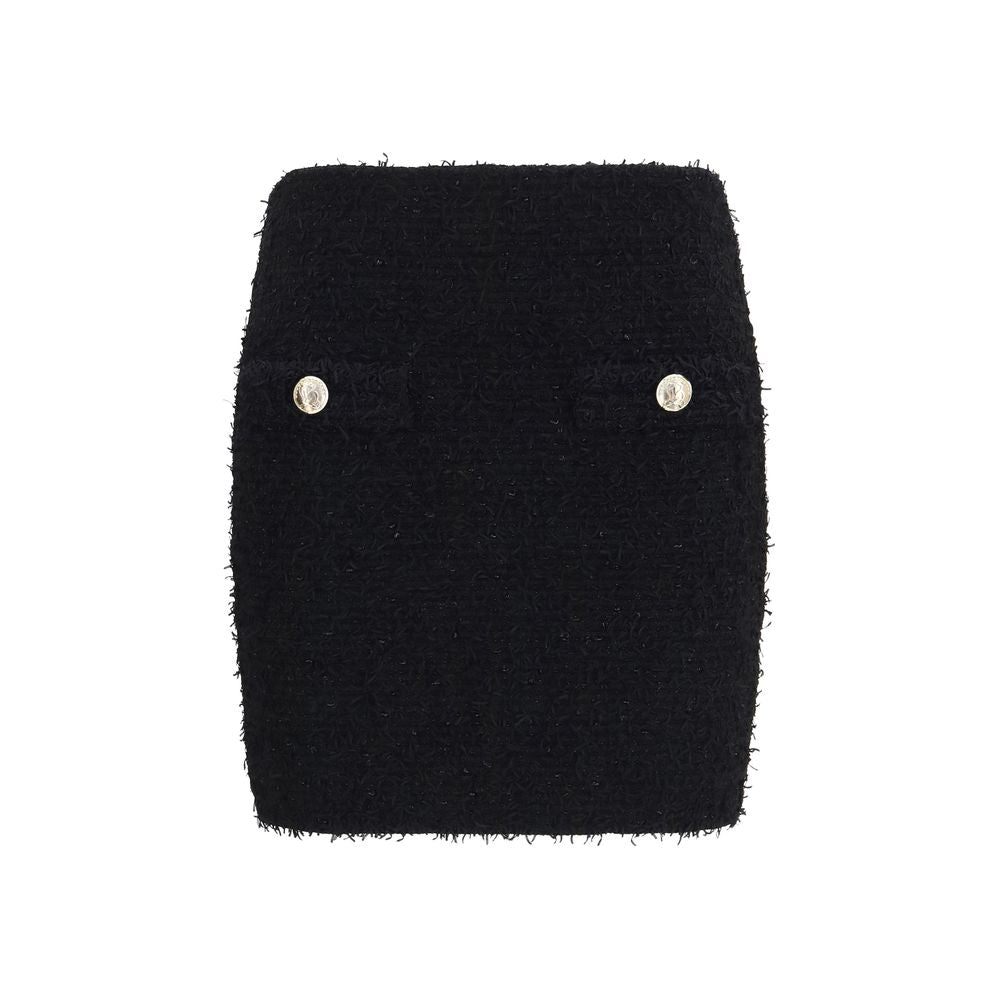 Balmain Schwarzer Minirock aus Viskose