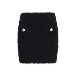 Balmain Schwarzer Minirock aus Viskose
