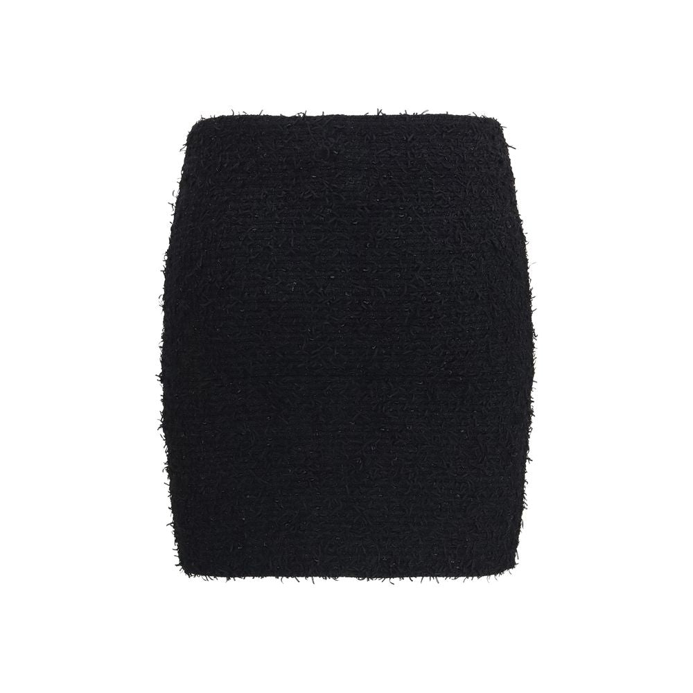Balmain Schwarzer Minirock aus Viskose