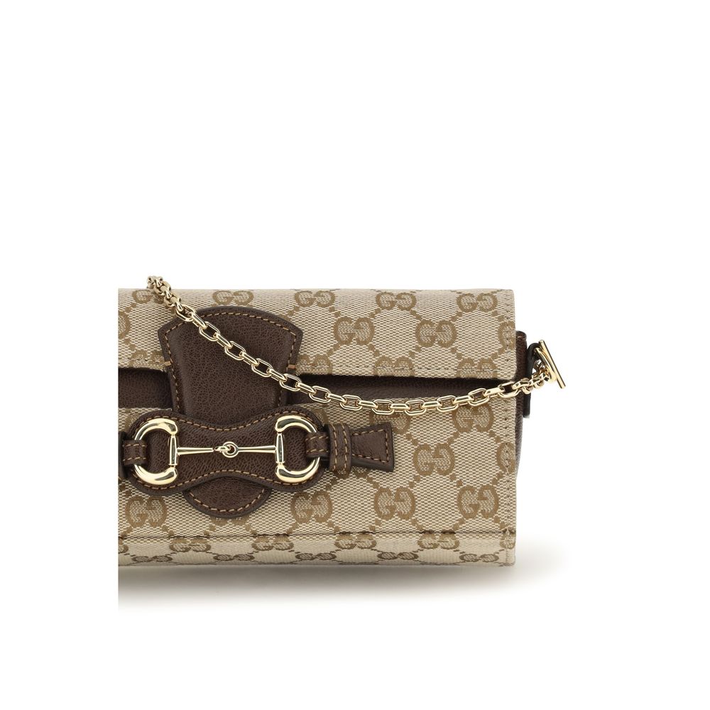 Gucci Beige Stoff-Portemonnaie