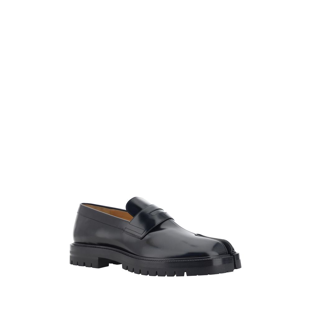 Maison Margiela Schwarze "Bos Taurus" Kalbsleder Loafer zum Hineinschlüpfen