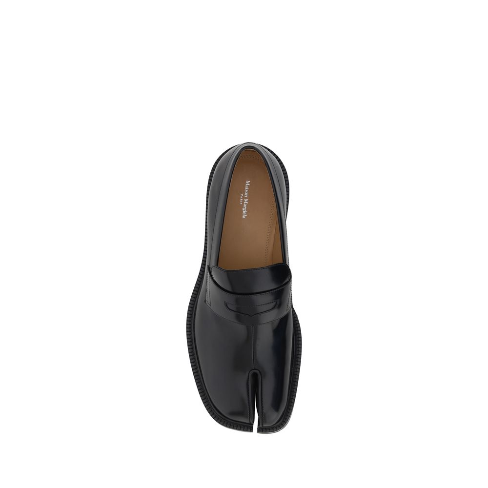 Maison Margiela Schwarze "Bos Taurus" Kalbsleder Loafer zum Hineinschlüpfen