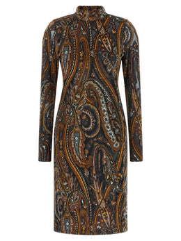 Etro Kurzes Kleid aus Viskose in Multicolor