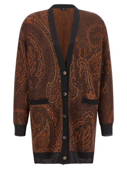 Etro Brauner Viskose-Cardigan