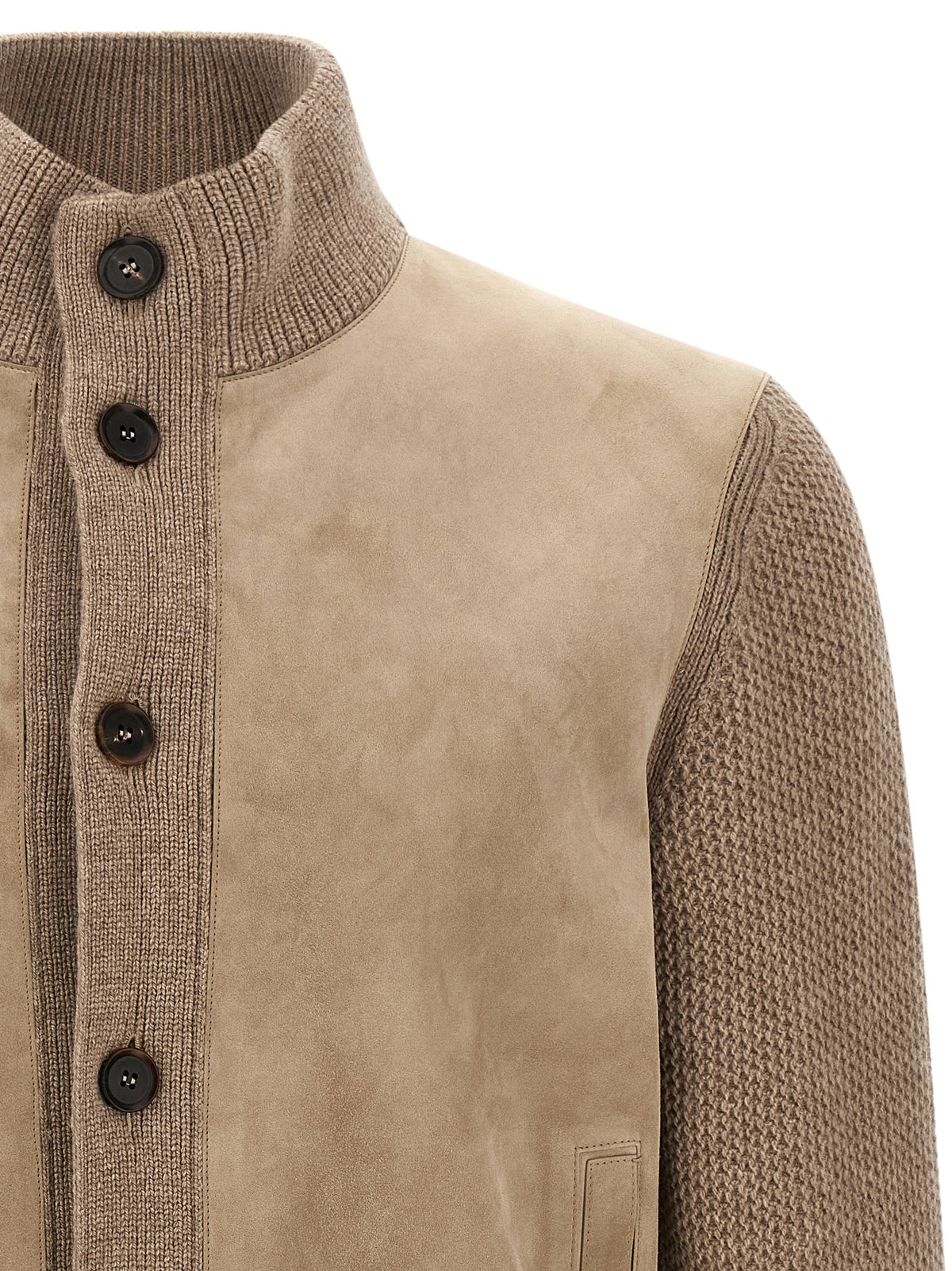 ZEGNA Beige Cashmere Cardigan