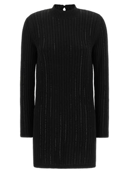 Twinset Schwarzes Viskose-Kurzkleid