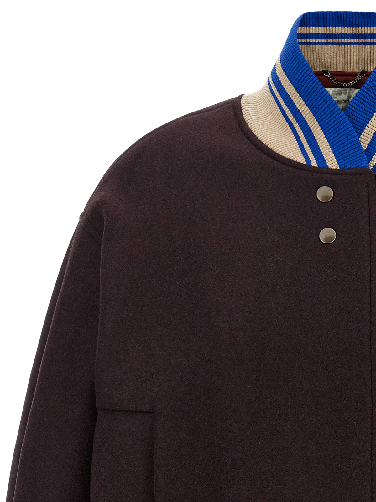 Dries Van Noten Lila Woll-Bomberjacke