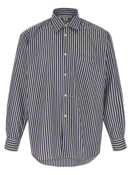 Comme Des Garçons Blaue Baumwollbluse