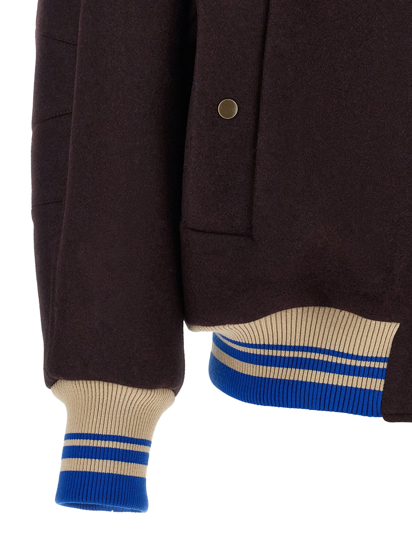 Dries Van Noten Lila Woll-Bomberjacke