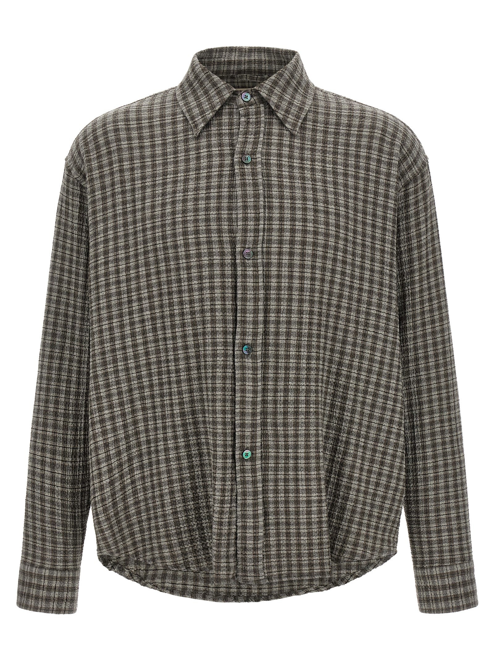 MFPEN Graue Bluse aus reiner Schurwolle