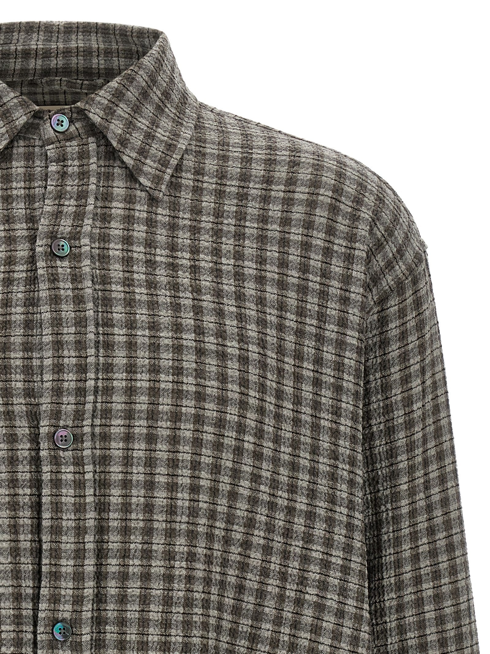MFPEN Graue Bluse aus reiner Schurwolle
