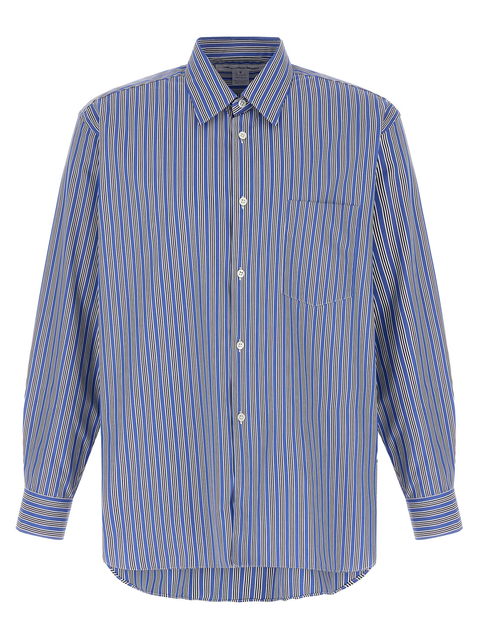 Comme Des Garçons Blaue Baumwollbluse