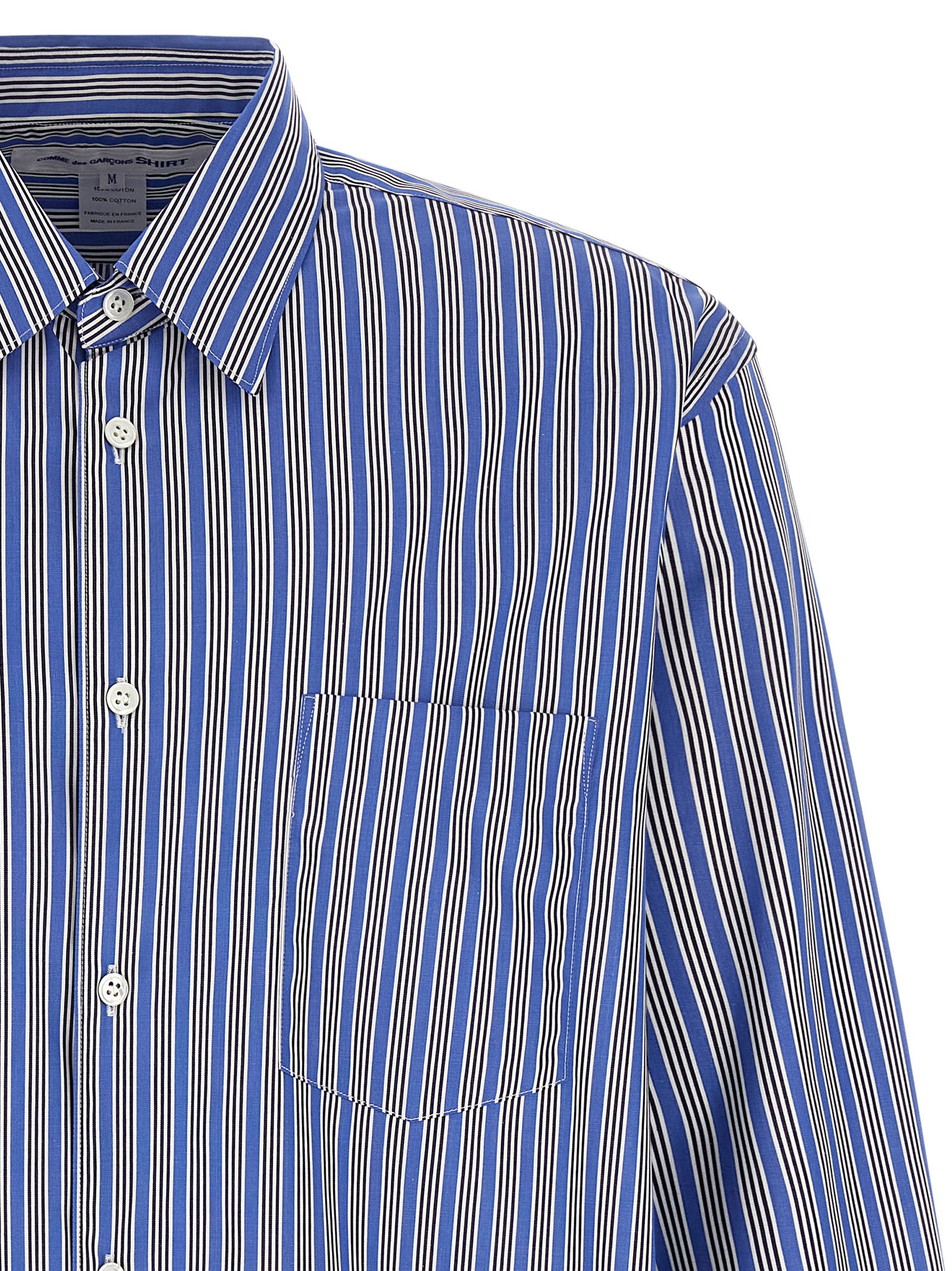Comme Des Garçons Blaue Baumwollbluse