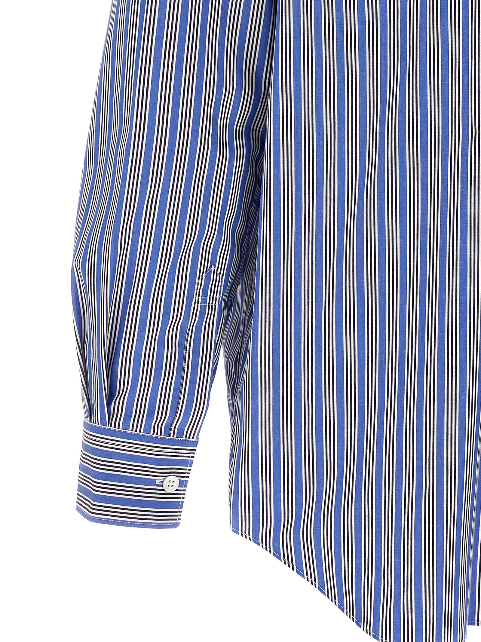 Comme Des Garçons Blaue Baumwollbluse