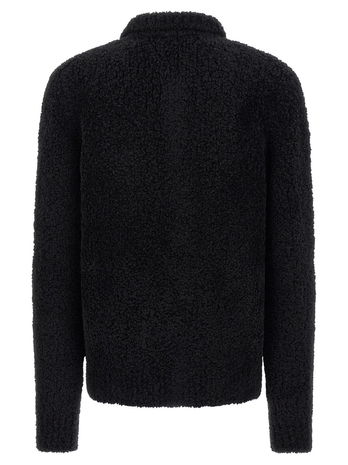 Dolce & Gabbana Schwarzer Cardigan aus Alpakaleder