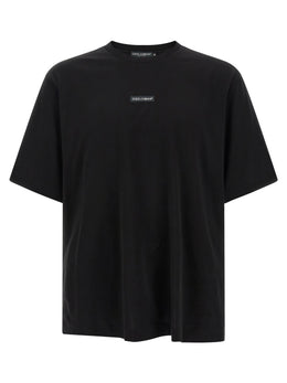 Dolce & Gabbana Schwarzes Baumwoll-T-Shirt