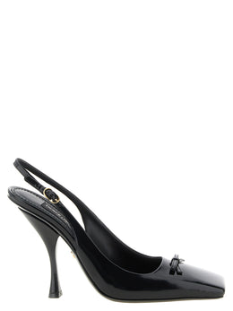 Dolce & Gabbana Schwarze Pumps aus Kalbsleder mit hohem Absatz