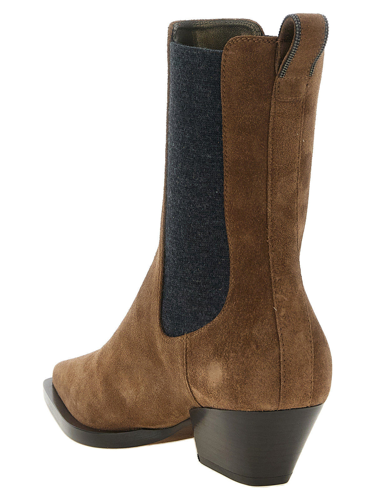 Brunello Cucinelli Chelsea Boots aus braunem Kalbsleder