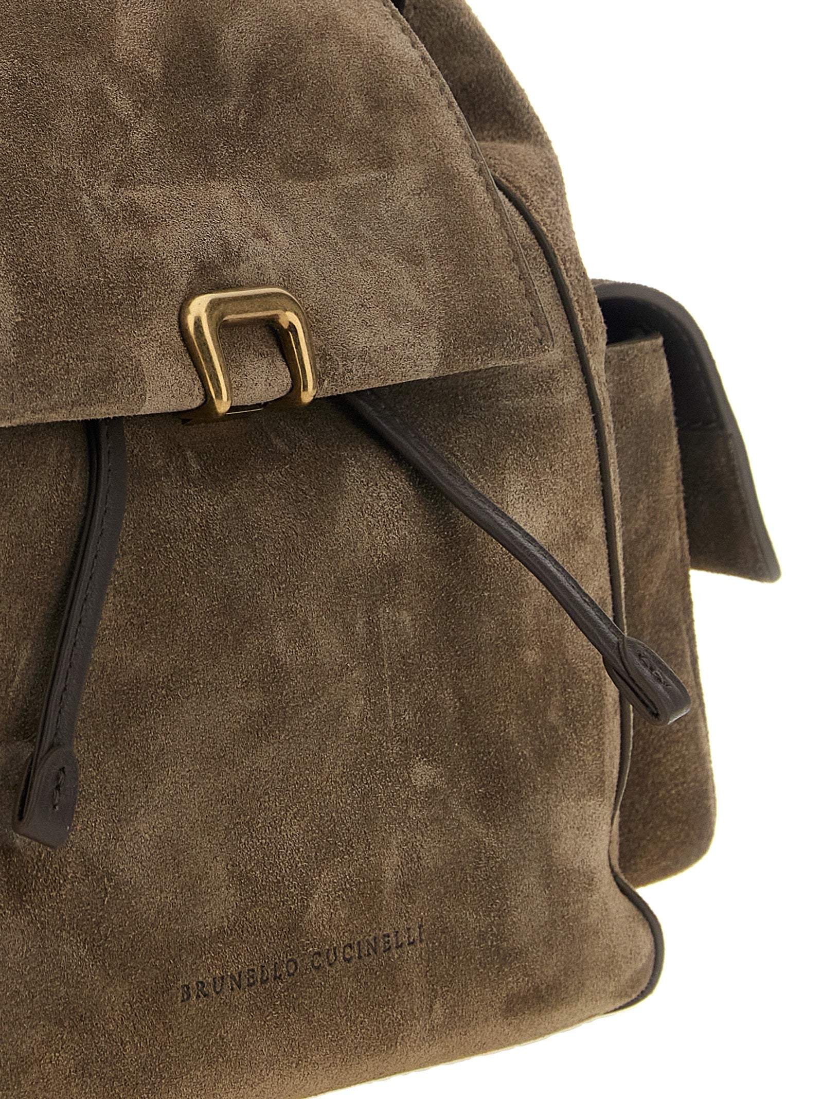 Brunello Cucinelli Rucksack aus braunem Kalbsleder