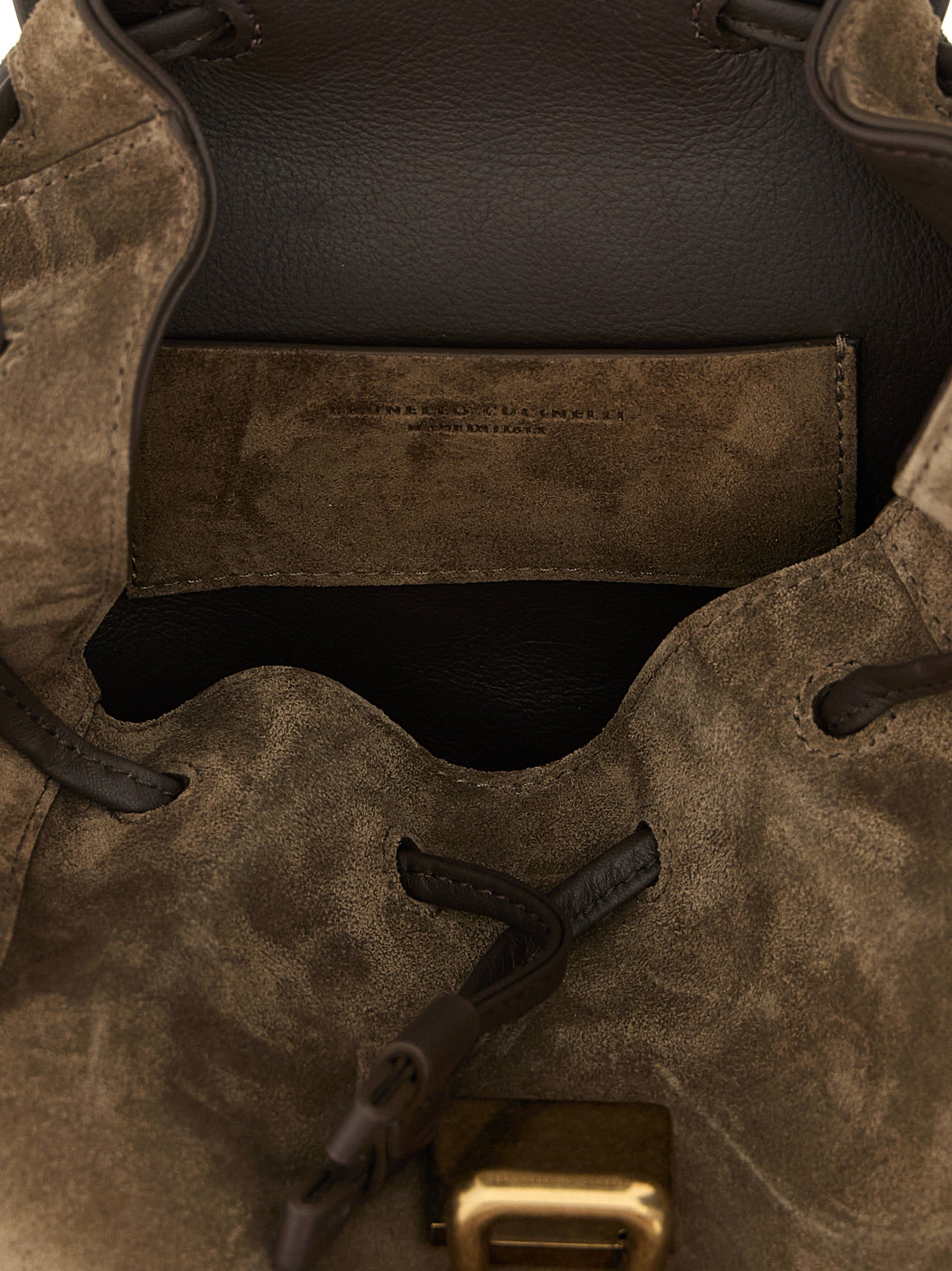 Brunello Cucinelli Rucksack aus braunem Kalbsleder