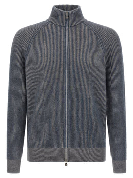 Brunello Cucinelli Blauer Kaschmir-Cardigan
