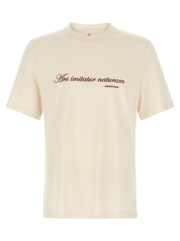 Brunello Cucinelli Weißes Baumwoll-T-Shirt