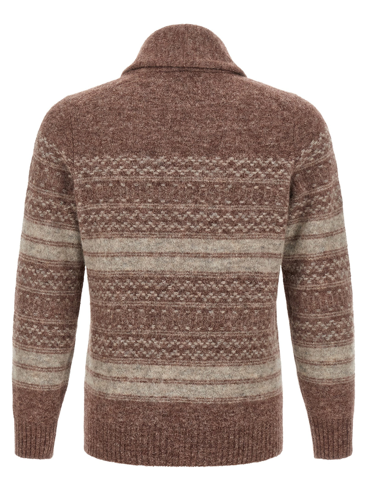 Brunello Cucinelli Strickjacke aus brauner Alpaka-Wolle